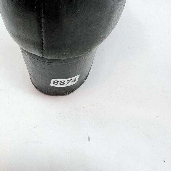 Paul Green Leather Ankle Boots Womens 7.5 Black Low Heel Almond Toe Side Zip - Picture 9 of 9